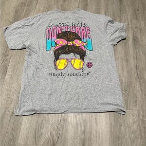 Simply Southern Gray T-Shirt with Vibrant Graphic